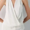 Blouse dos nu en satin Martini
