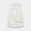 Blouse dos nu en satin Martini