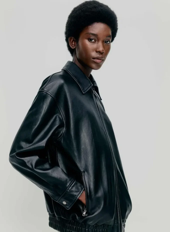 Blouson aviateur en cuir Jones