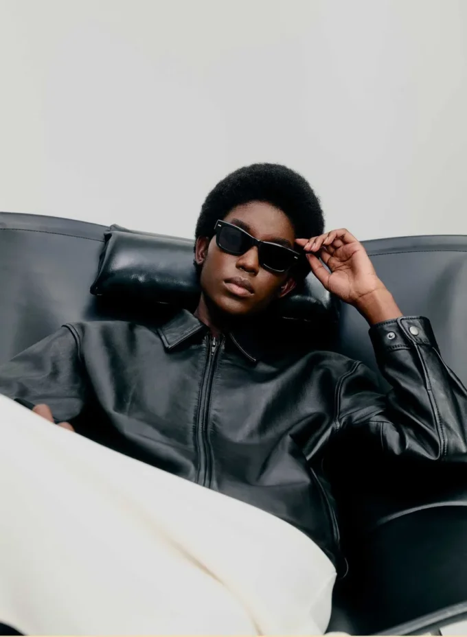 Blouson aviateur en cuir Jones