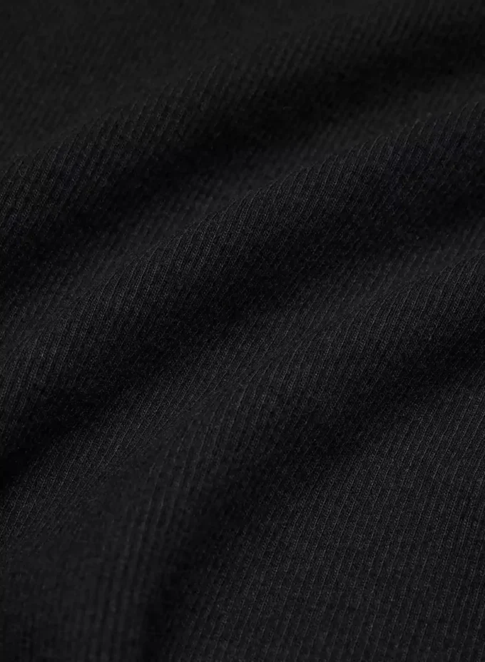 Body à col rond en coton côtelé extensible