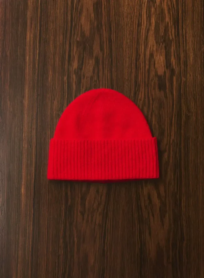 Bonnet à revers en cachemire