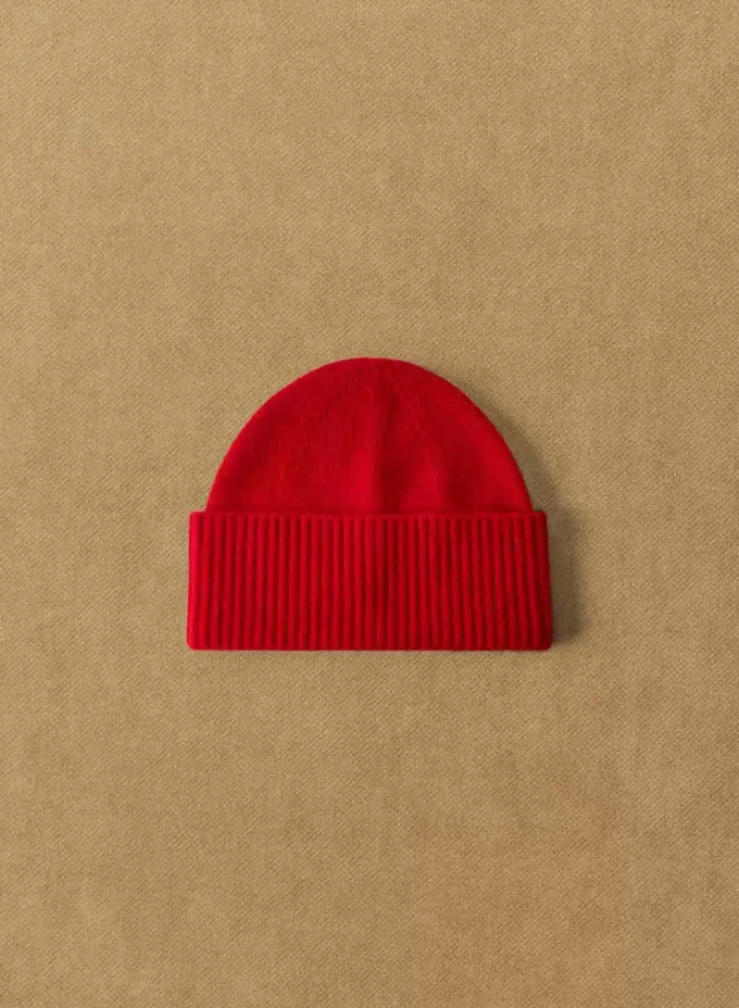 Bonnet à revers en cachemire