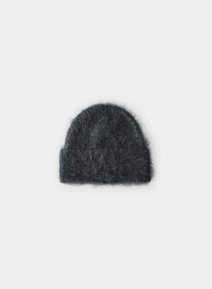 Bonnet à revers en cachemire brossé