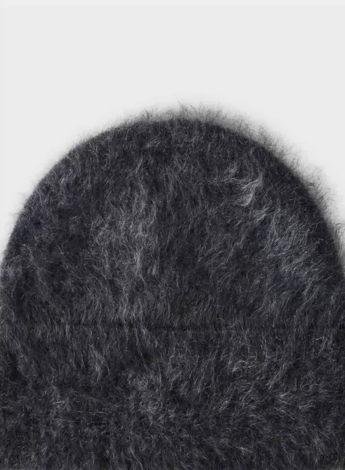 Bonnet à revers en cachemire brossé