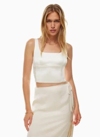 Bustier en satin brillant
