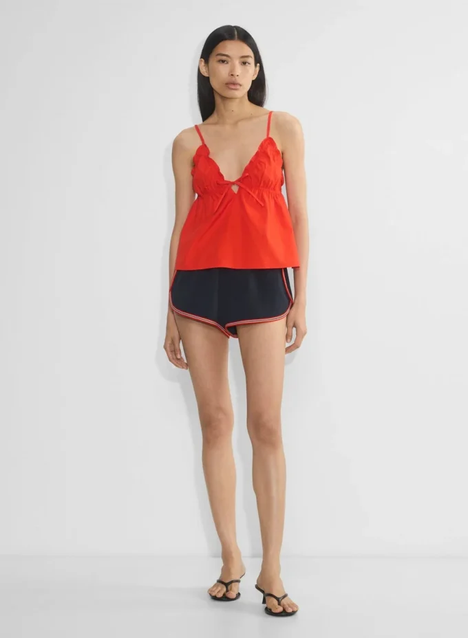 Camisole en popeline caviar