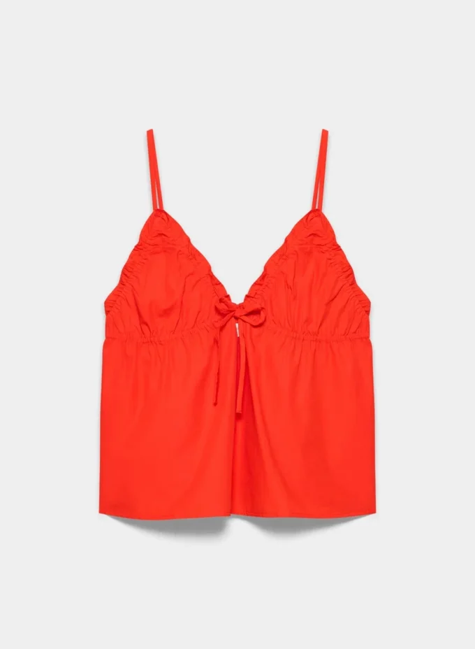 Camisole en popeline caviar