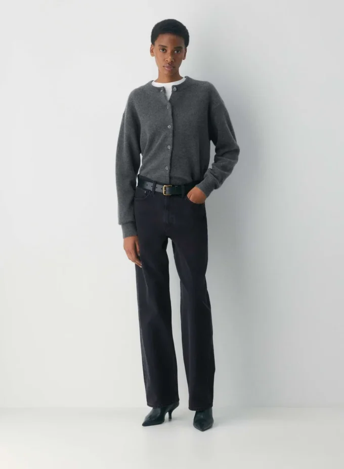 Cardigan ample à col rond Essential Cashmere