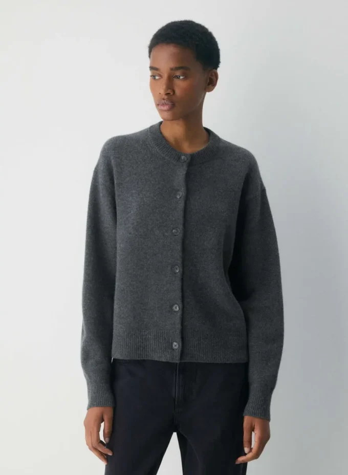 Cardigan ample à col rond Essential Cashmere