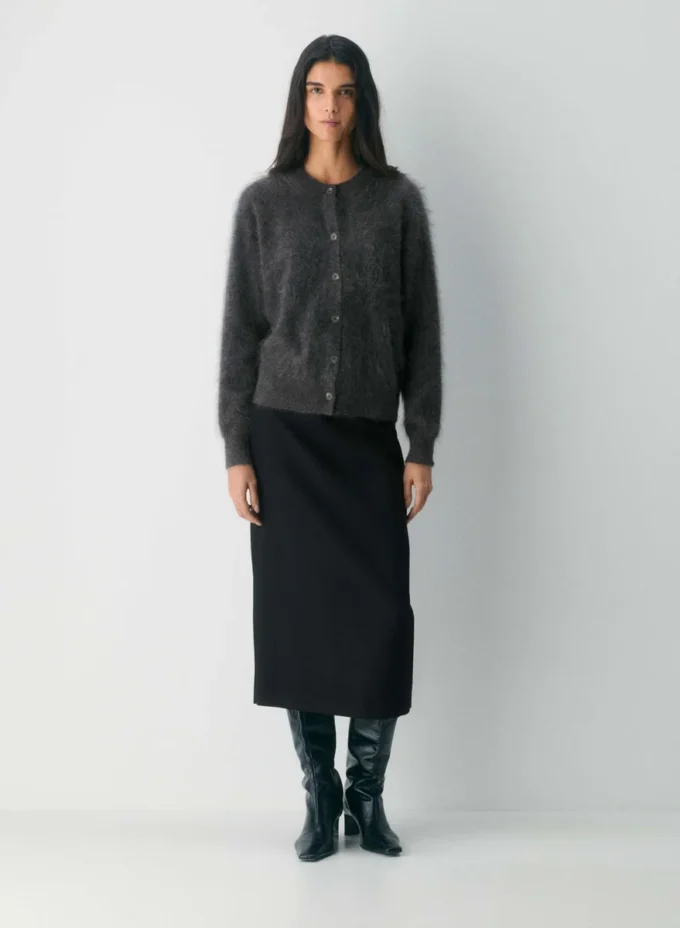 Cardigan ample en cachemire brossé