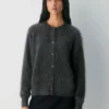 Cardigan ample en cachemire brossé