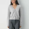 Cardigan à col en V en cachemire Bare d&rsquo;Aritzia