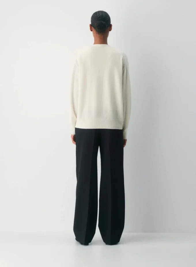 Cardigan décontracté à col en V en cachemire Feather