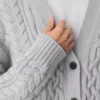 Cardigan en laine mérinos à col en V Heritage Knit