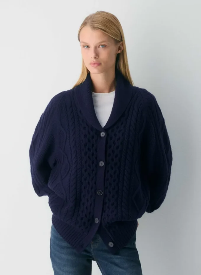 Cardigan en laine mérinos Heritage Knit