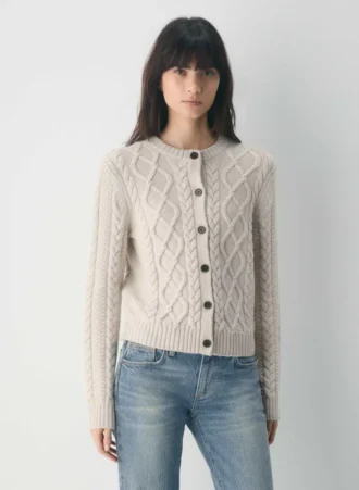 Cardigan Heritage Knit en laine mérinos à col rond HiHip