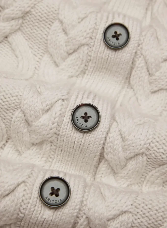 Cardigan Heritage Knit en laine mérinos à col rond HiHip