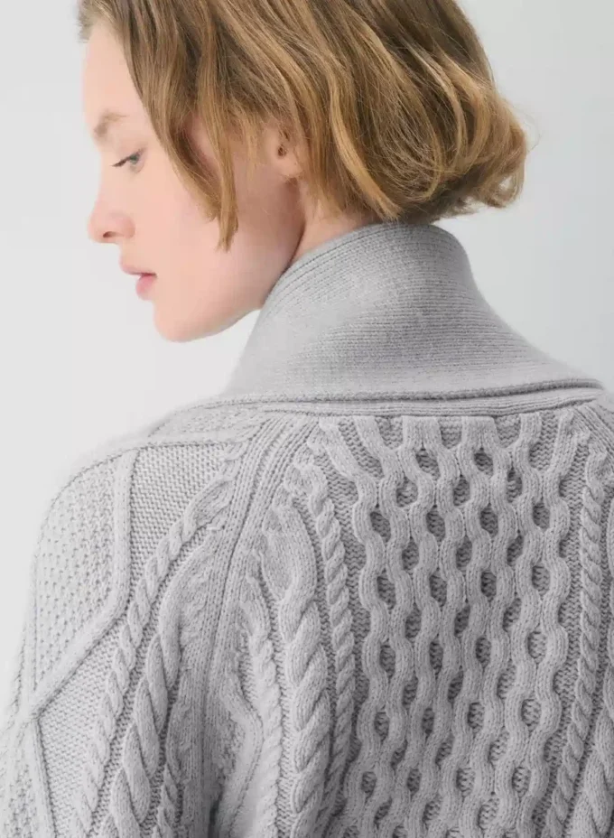 Cardigan ouvert en laine mérinos Heritage Knit