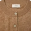 Cardigan sans manches en cachemire brossé