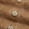 Cardigan sans manches en cachemire brossé