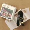 Ceinture en cuir et laiton massif
