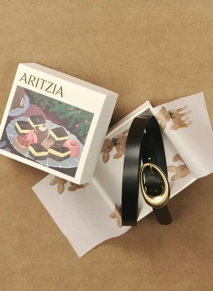 Ceinture en cuir et laiton massif