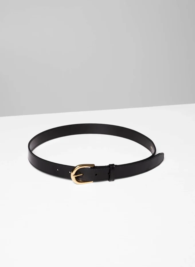 Ceinture en cuir et laiton massif