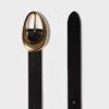 Ceinture en cuir et laiton massif