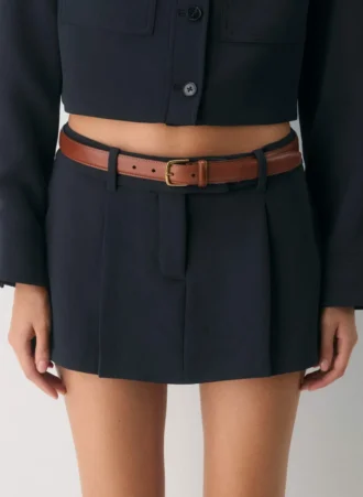 Ceinture en cuir et laiton massif Essential