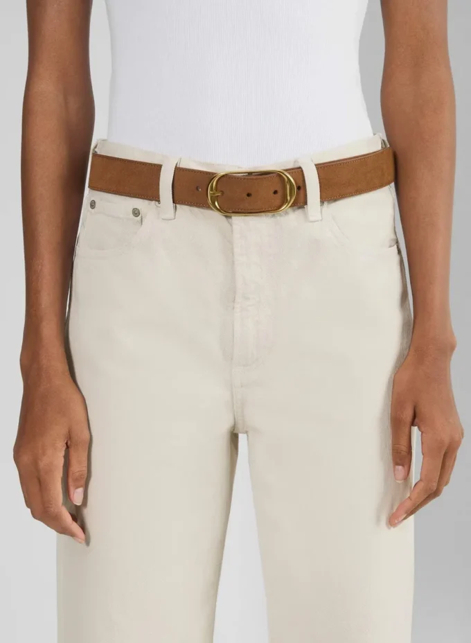 Ceinture en cuir suédé Halo Solid Brass