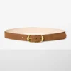 Ceinture en cuir suédé Halo Solid Brass