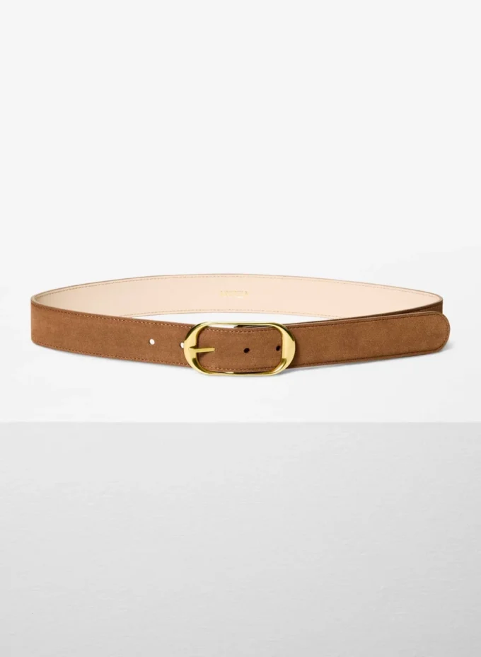 Ceinture en cuir suédé Halo Solid Brass