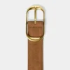 Ceinture en cuir suédé Halo Solid Brass