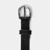 Ceinture fine en cuir avec boucle en laiton massif