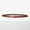 Ceinture fine en cuir et laiton massif Essential