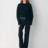 Ceinture large en cuir et laiton massif