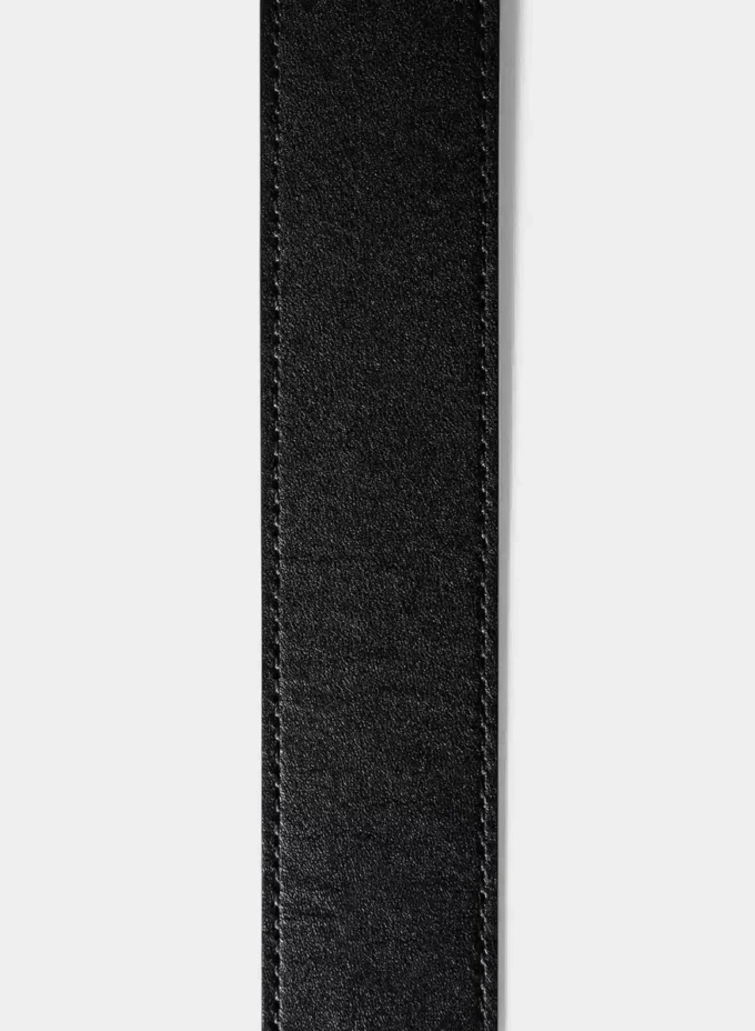 Ceinture large en cuir et laiton massif