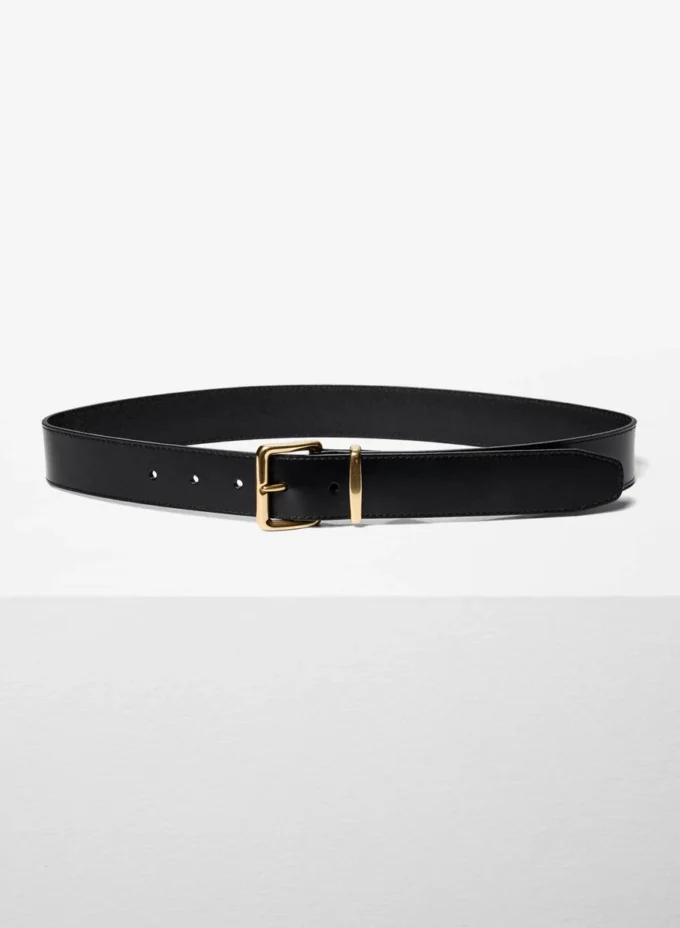 Ceinture large en cuir et laiton massif Emblem