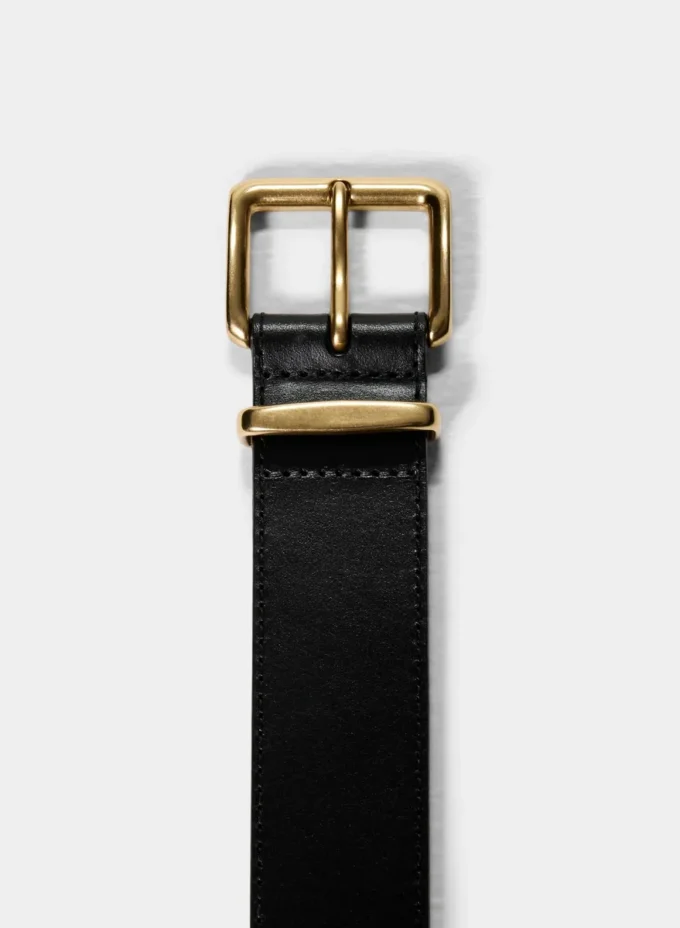 Ceinture large en cuir et laiton massif Emblem