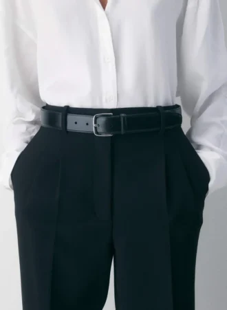 Ceinture large en cuir et laiton massif Essential