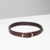 Ceinture large en cuir et laiton massif Halo