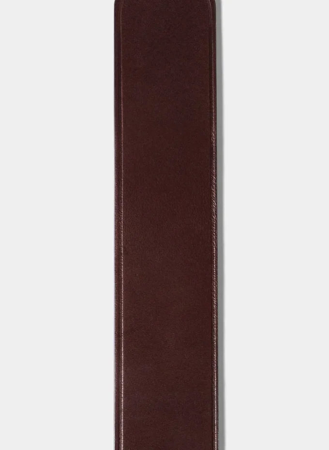 Ceinture large en cuir et laiton massif Halo