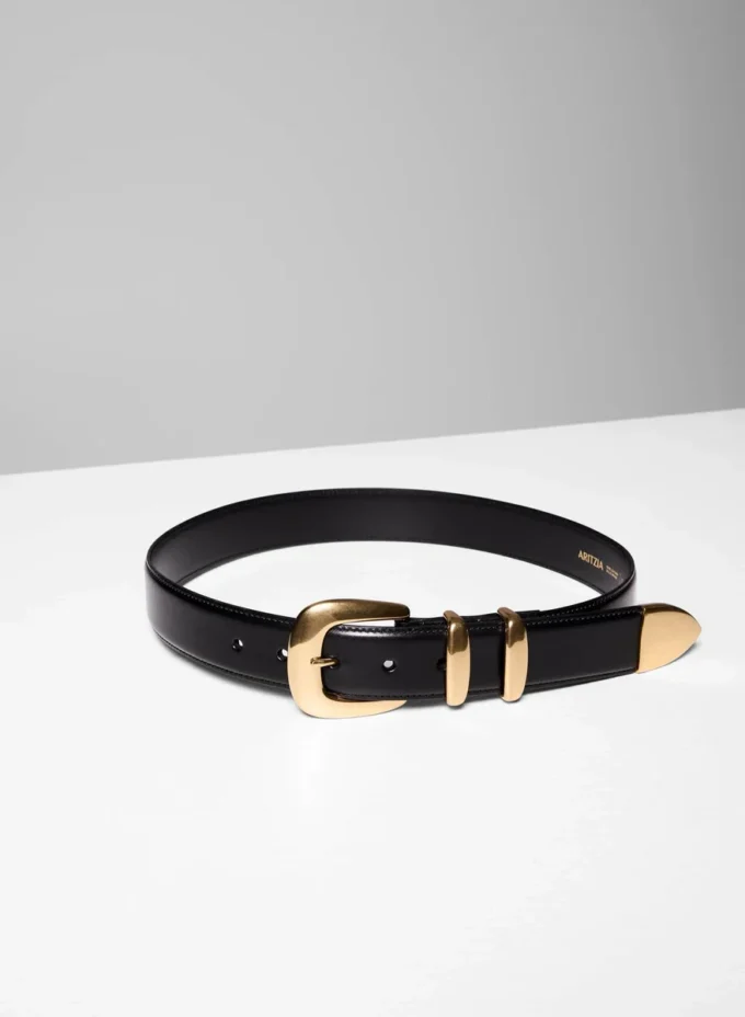 Ceinture large en cuir et laiton massif légendaire