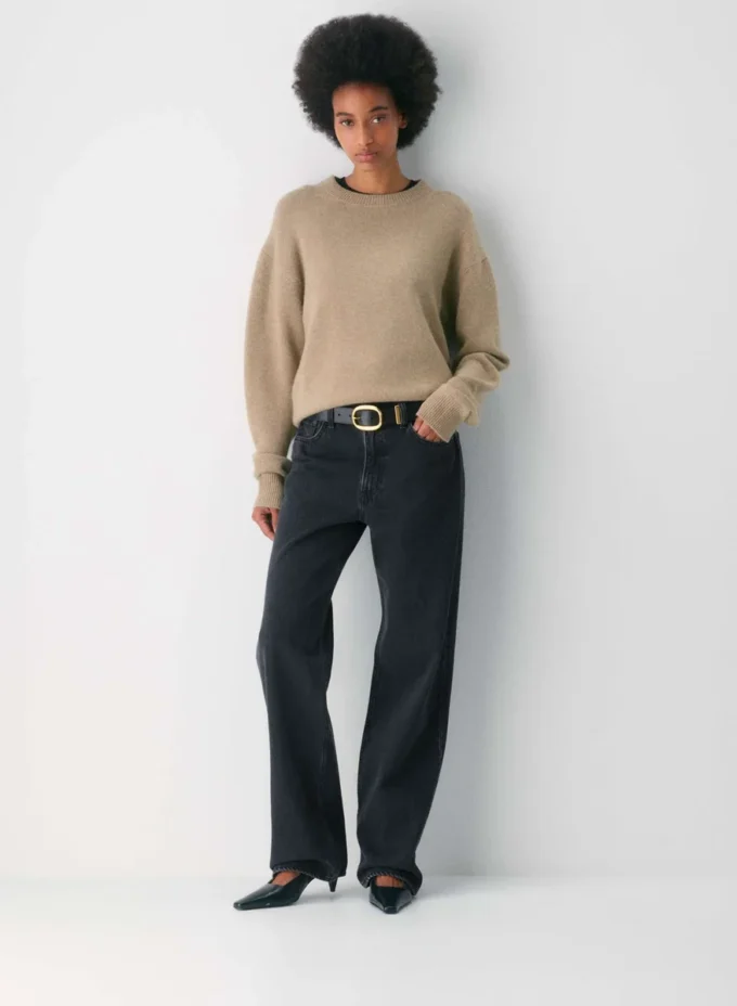 Ceinture large en cuir lisse et laiton massif Ceinture large en cuir lisse et laiton massif
