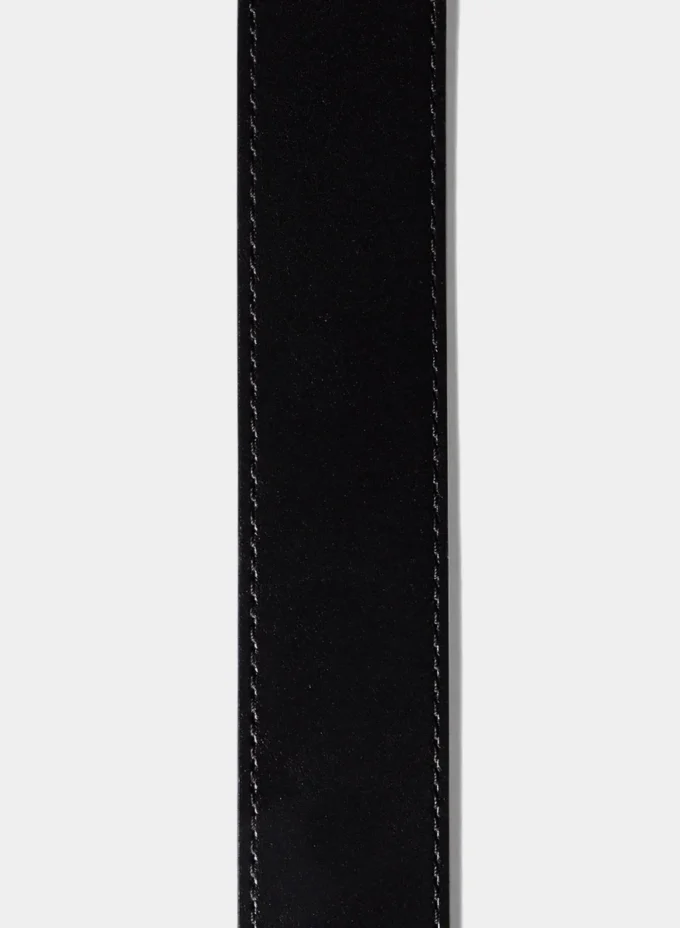 Ceinture large en cuir lisse et laiton massif Ceinture large en cuir lisse et laiton massif