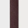Ceinture large en cuir lisse et laiton massif