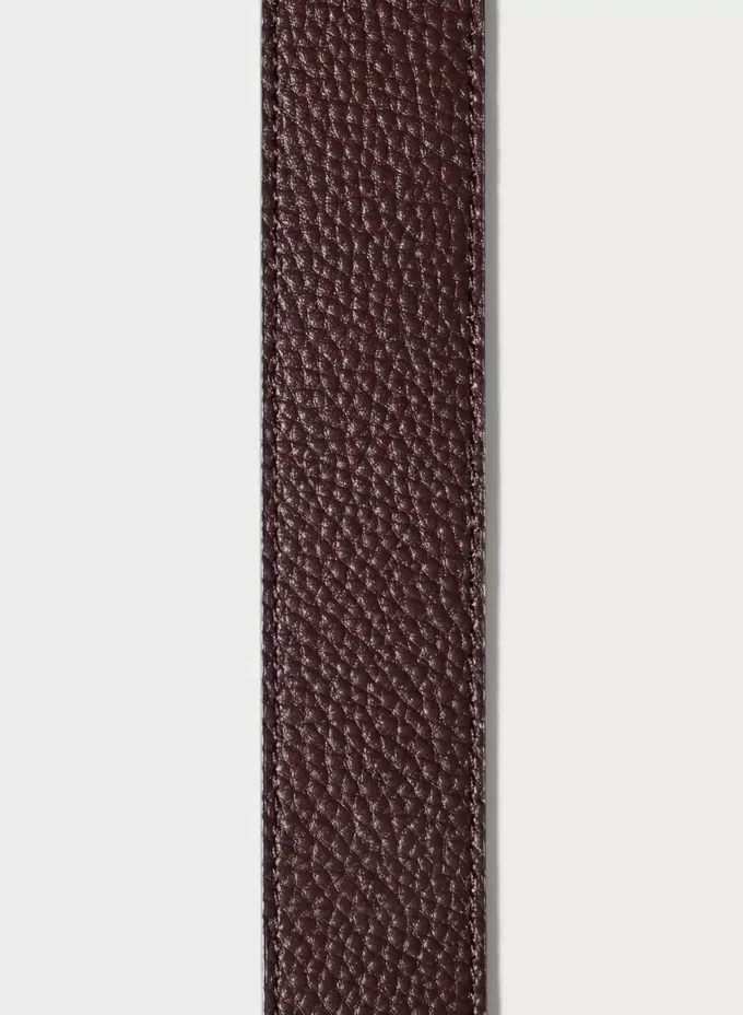 Ceinture large en cuir lisse et laiton massif