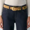 Ceinture large en daim et laiton massif légendaire
