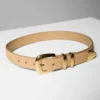 Ceinture large en daim et laiton massif légendaire